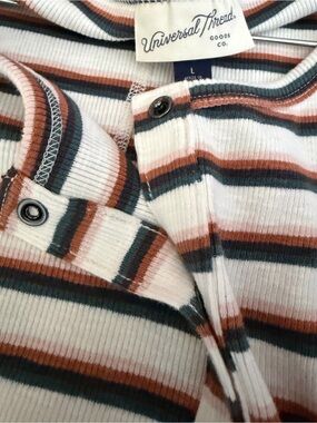 Universal Thread Cream, Brown, Blue Striped Tank Dress